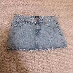BDG Light Blue Denim Mini Skirt